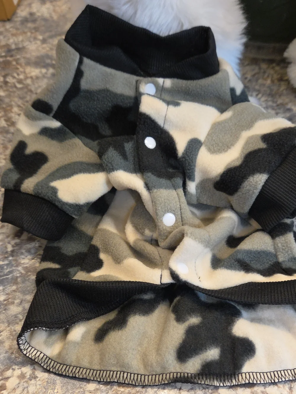 Dogs Camo Fleece Jacket - Green & Black